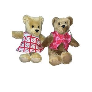 VTG Hallmark Kiss Kiss Bears Plush Couple 1997 All You Need Is Love Musical Pair